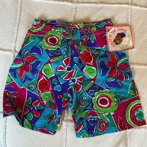 NWT - NOS vintage 1990s girls elastic waistband colorful shorts